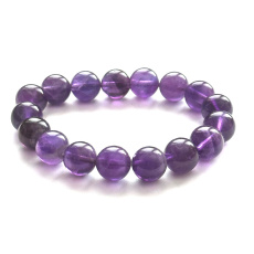Amethyst bracelet elastic natural stone, bead 11 - 12 mm / 16 - 17 cm, AA quality, stone of kings and bishops Amethyst bracelet elastic natural stone, bead 11 - 12 mm / 16 - 17 cm, AA quality, stone of kings and bishops