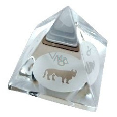 Glass Pyramid clear, Taurus zodiac sign Glass Pyramid clear, Taurus zodiac sign