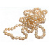 Pearl apricot natural irregular necklace, 160 cm, symbol of femininity, brings admiration