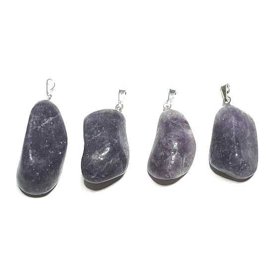 Lepidolite Troml pendant natural stone M, approx. 2,5 - 4 cm, amulet of athletes