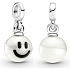 Charm Sterling silver 925 My Happy Smiley - Mini Medallion, bracelet pendant symbol