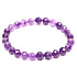 Amethyst facet bracelet elastic natural stone, ball 6 mm / 16 cm, for children, stone of kings and bishops