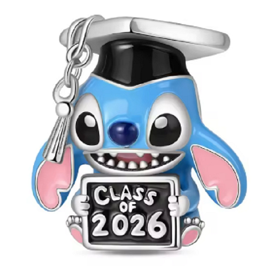 Disney Lilo & Stitch Charm – Graduation 2026 | bracelet charm