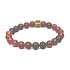 Tourmaline with royal mantra Ohm bracelet elastic natural stone, ball 8 mm / 16-17 cm, guardian of good mood