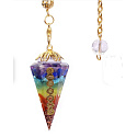 Orgonite amulet, pendulum energy generator 7 chakras 1 piece