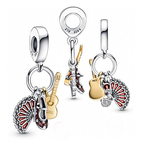 Sterling silver 925 Spanish Icon, 3in1 travel bracelet pendant