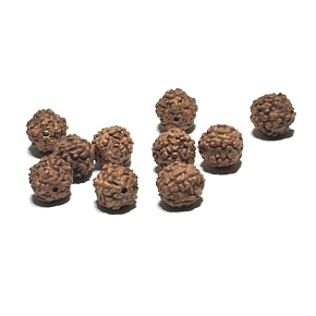 Rudraksha natural bead 8 mm, 10 pieces