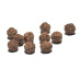 Rudraksha natural bead 8 mm, 10 pieces