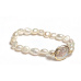 White pearl elastic natural bracelet, 7 - 8 mm / 16 - 17 cm, symbol of femininity, brings admiration