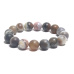 Agate Botswana grey matte bracelet elastic natural stone, ball 10 mm / 16-17 cm, brings success to life