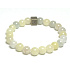Morganite yellow with royal mantra Ohm bracelet elastic natural stone, ball 8 mm / 16-17 cm, stone of divine love