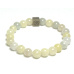 Morganite yellow with royal mantra Ohm bracelet elastic natural stone, ball 8 mm / 16-17 cm, stone of divine love