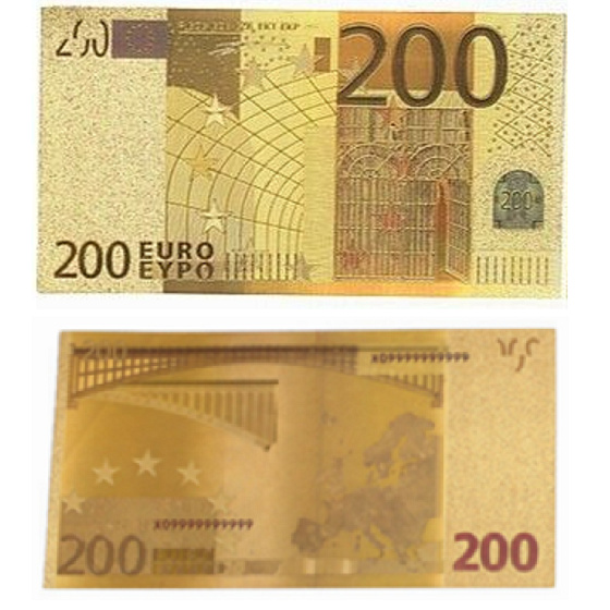 Talisman Gold plastic banknote 200 EUR
