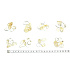 Citrine natural stone, size S 5 pieces, stone of abundance, success