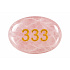 Wish Stone 333 made of natural rose quartz 35 × 45 mm – love, harmony, and an open heart