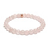 Rose quartz with component bracelet elastic natural stone, ball 6 mm / 16 - 17 cm, love stone