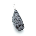 Obsidian flake Troml pendant natural stone, 2,2-3 cm, 1 piece, stone of salvation