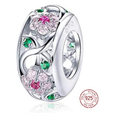 Sterling silver 925 Blossoming nature, nature bracelet bead