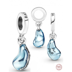 Sterling silver 925 Lake Baikal, travel bracelet pendant