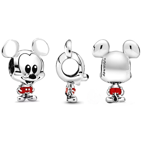Charm Sterling silver 925 Disney Mickey Mouse, bead for bracelet
