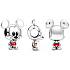 Charm Sterling silver 925 Disney Mickey Mouse, bead for bracelet