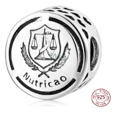 Charm Sterling silver 925 Nutrition bead on bracelet job Charm Sterling silver 925 Nutrition bead on bracelet job