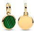 Charm Sterling Silver 925 Mini Locket Green Imitation Malachite, Bracelet Pendant Symbol