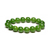 Jade bracelet elastic natural stone, ball 12 mm / 16 - 17 cm, stone of peace