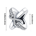 Sterling silver 925 Infinity bead bracelet symbol