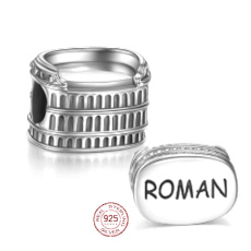 Sterling silver 925 Rome - Colosseum, travel bracelet bead