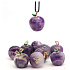 Amethyst Apple of Knowledge pendant, natural stone 2,7 x 15 mm, hand carved stone of kings and bishops