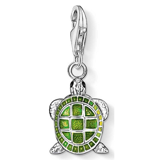 Charm Sterling silver 925 Turtle, lobster clasp animal bracelet pendant