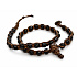 Obsidián – buddhistický náramek se santalovým Buddha prvkem, korálky 6 mm, ochrana, pravda a vnitřní síla