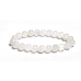 Quartz white bracelet elastic natural stone, bead 8 mm / 16-17 cm, the most perfect healer