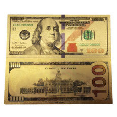 Talisman Gold plastic banknote 100 USD