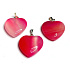 Agate pink Heart pendant natural stone 2,2 cm 1 piece