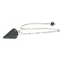 Goldstone blue Avanturine pendulum 2,5 cm + 18 cm chain with bead, stone of ambition