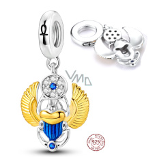 Charm Sterling silver 925 Egyptian Scarab, travel bracelet pendant Charm Sterling silver 925 Egyptian Scarab, travel bracelet pendant