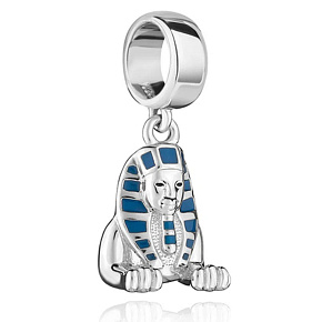 Charm Sterling silver 925 Egyptian Sphinx, travel bracelet pendant
