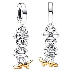 Charm Sterling silver 925 Disney 100. minnie Mouse anniversary, bracelet pendant