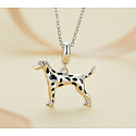 Charm Sterling Silver 925 Dog - Dalmatian, animal bracelet pendant