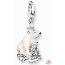 Charm Sterling silver 925 Polar bears - strength and durability, lobster clasp pendant on animal bracelet Charm Sterling silver 925 Polar bears - strength and durability, lobster clasp pendant on animal bracelet