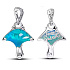 Manta Charm "Free Spirit" – a pendant of the free spirit, ocean, and harmony, for a bracelet, sea
