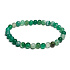 Agate green lace bracelet elastic natural stone, ball 6 mm / 16 - 17 cm, symbolizes the element of earth