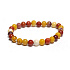 Mokait bracelet elastic natural stone, ball 6 mm / 16 - 17 cm, motivational stone