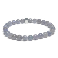 Tanzanite bracelet elastic natural stone, ball 6 mm / 16 - 17 cm