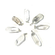 Crystal Trommel spike pendant natural stone, approx. 3 - 4 cm, stone stones