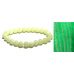 Jade Luminois Light Phosphorescent, yellow glow in the dark, bracelet elastic natural stone, bead 8 mm / 16 - 17 cm