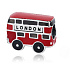 Sterling silver 925 London red bus bead on travel bracelet