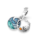 Sterling silver 925 Camping night sky - camping 2in1, bracelet pendant symbol